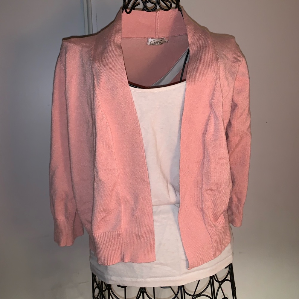 Pink cardigan